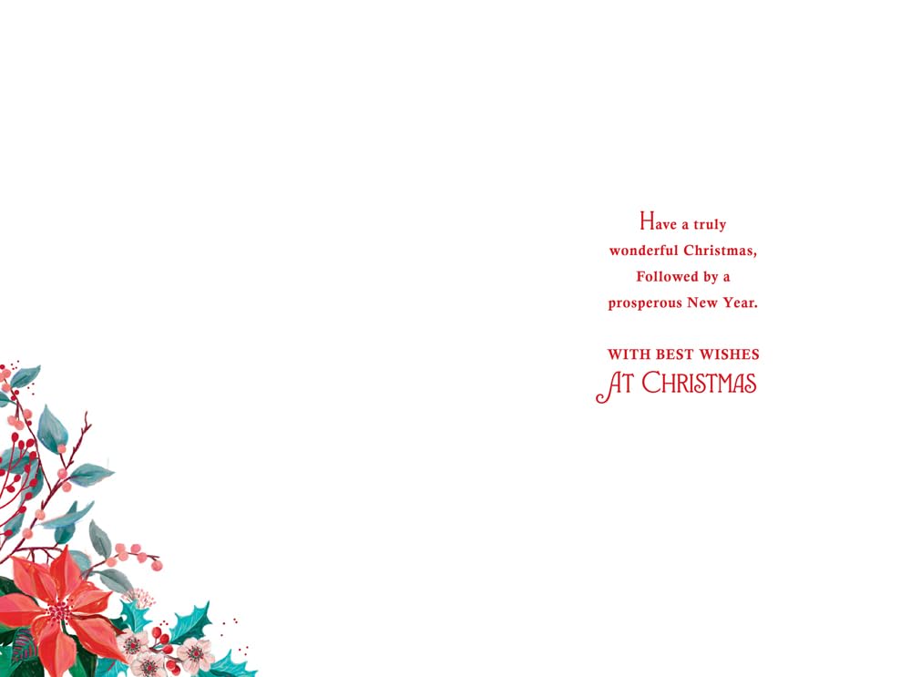 Christmas Card To Wonderful Granny Large Present Gifts Floral 15x23cm