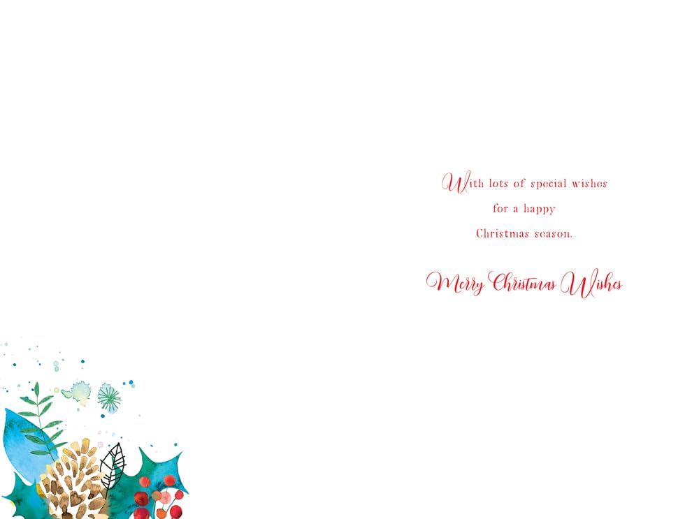 Christmas Card Special Grandson & Partner Large Star Bauble 15x23cm