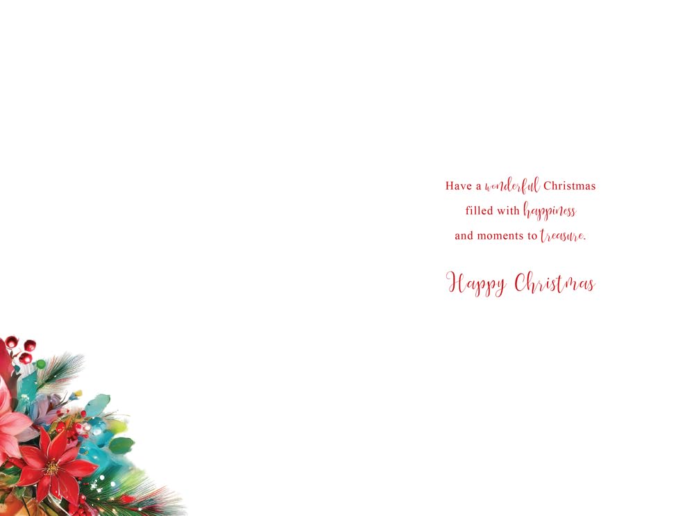 Christmas Card Special Daughter & Fiance Large Robin Lantern 15x23cm