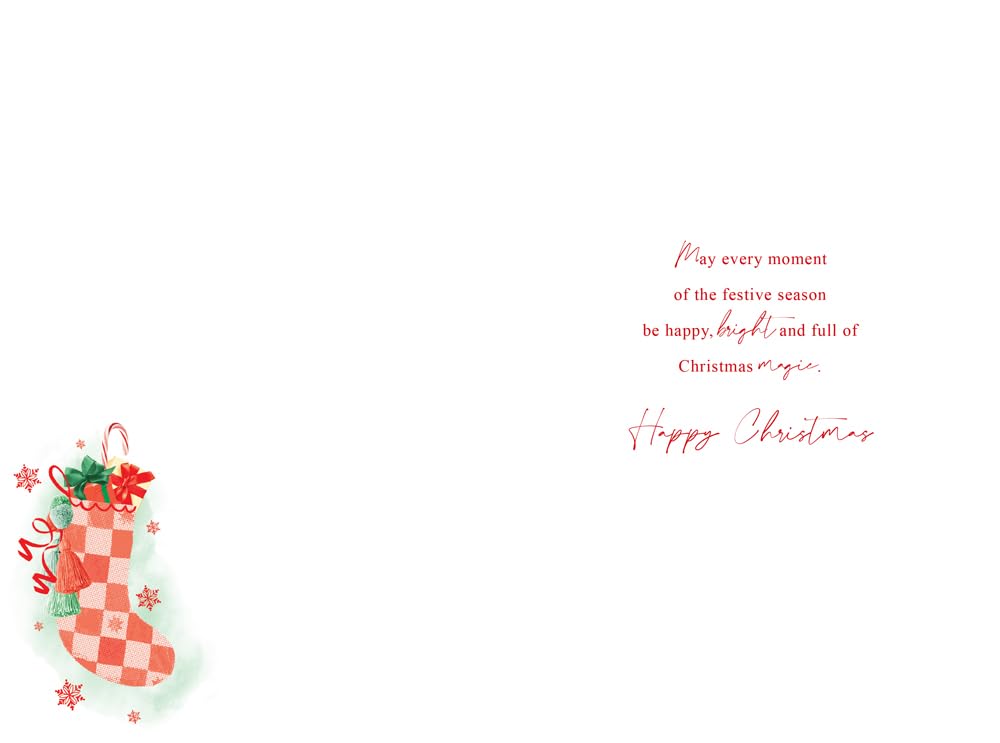 Christmas Card Special Brother & Family Large Stocking Gifts 15x23cm