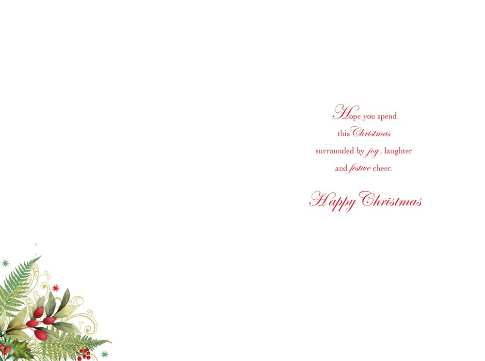 Christmas Card Special Sister & Boyfriend Large Gold Bauble 15x23cm