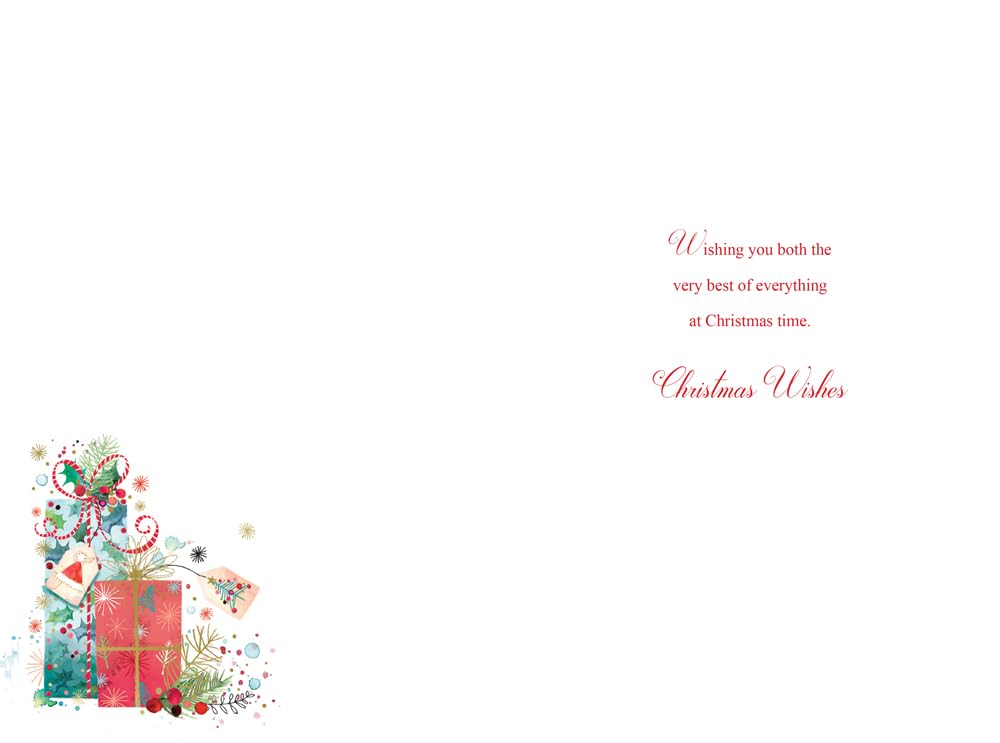 Christmas Card Special Son & Partner Large Presents Holly 15x23cm