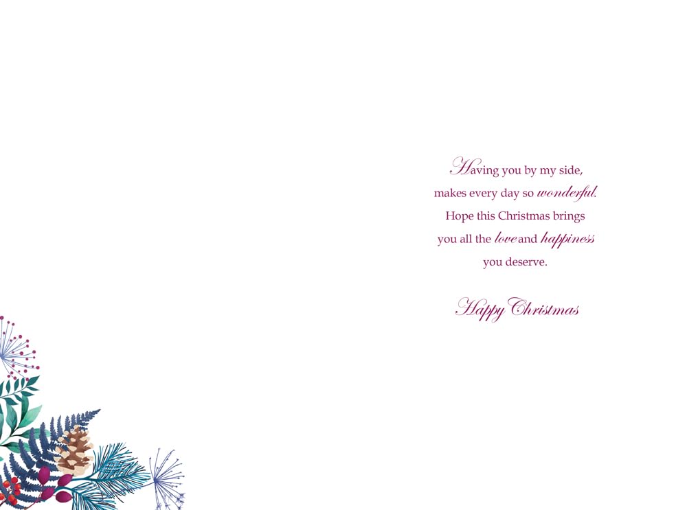 Christmas Card Man In My Life Large Cute Deer Snow Scene 15x23cm