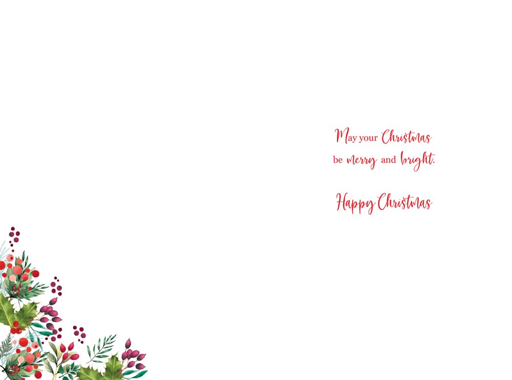 Christmas Card Special Friends Large Presents Gifts Baubles 15x23cm