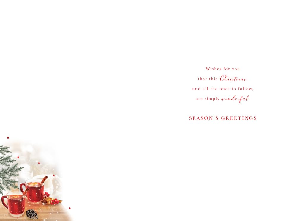 Christmas Card To Special Friend Large Champagne Toast Festive 15x23cm