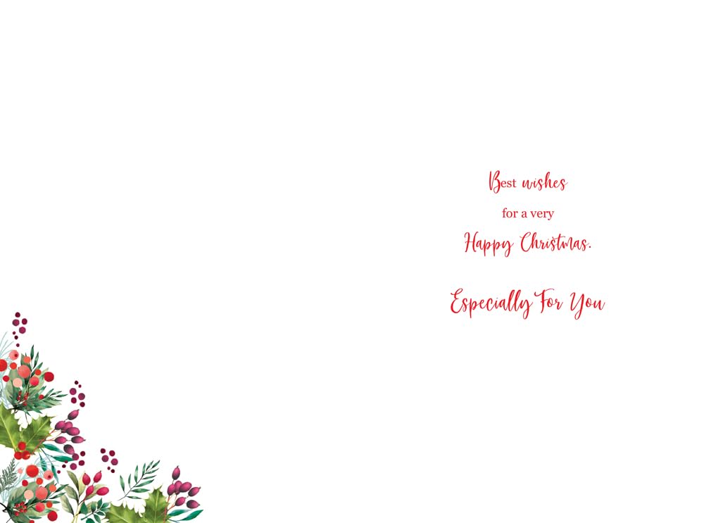Christmas Card To All The Family Large Presents Gifts Baubles 15x23cm