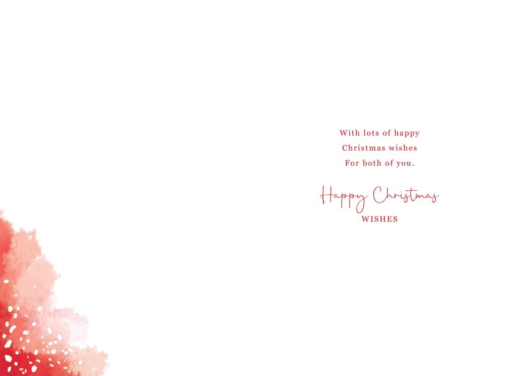 Christmas Card Special Daughter & Boyfriend Large Couple Trees 15x23cm