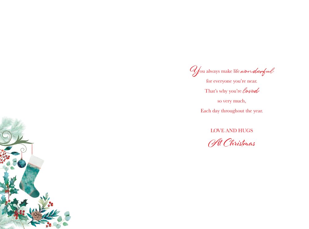 Christmas Card To Special Grandad Large Gold Star Stocking 15x23cm