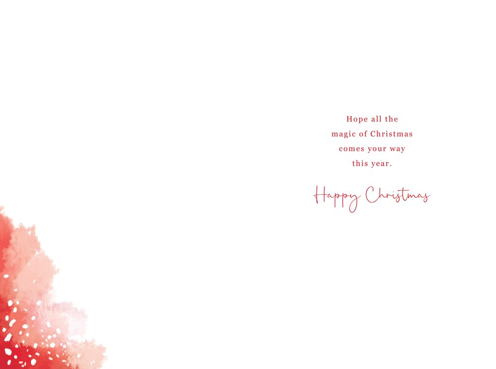 Christmas Card Special Grandson & Girlfriend Large Couple Tree 15x23cm