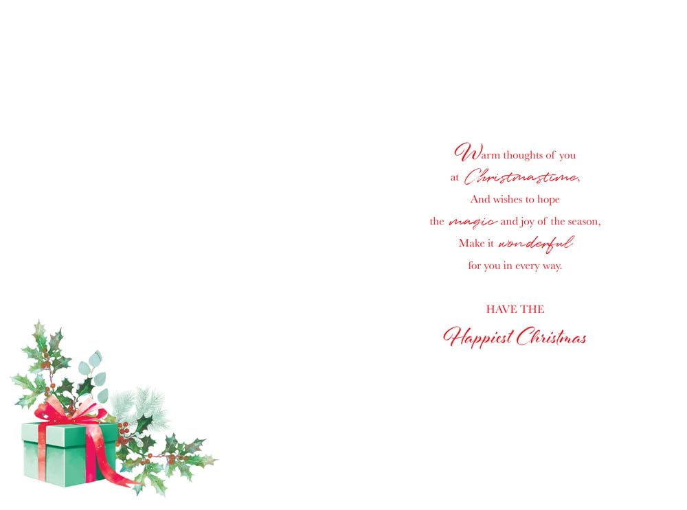 Christmas Card Daughter & Son In Law Large Gold Star Gifts 15x23cm