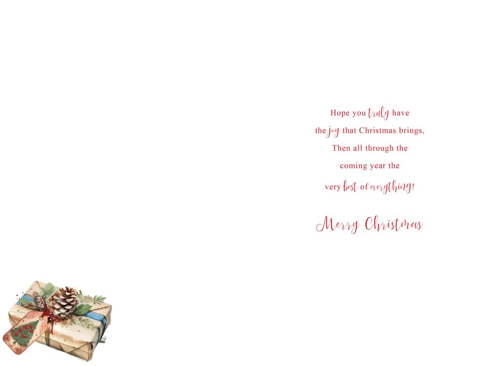 Christmas Card To Special Dad Large Beer Glass Bottle Festive 15x23cm