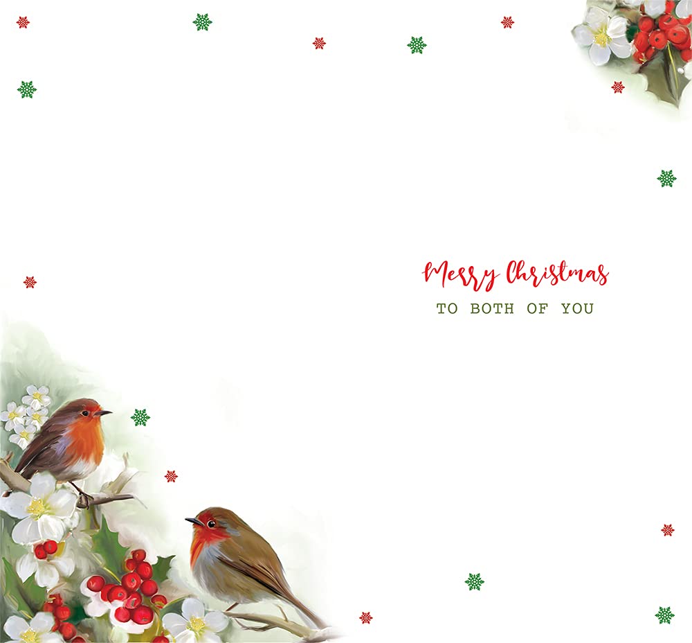 Both Of You Christmas Card Happiness & Cheer Robins Bright Design