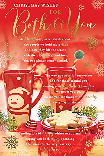 Both Of You Christmas Card Sentiment Words Design Lovely Verse