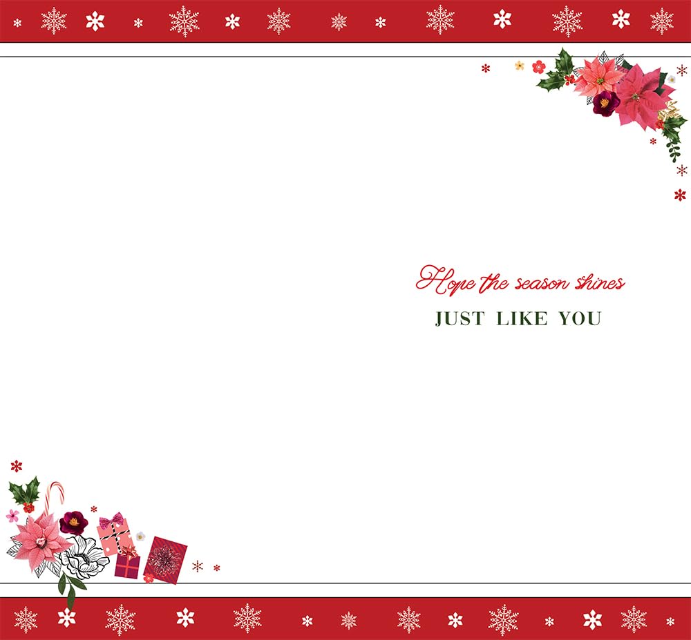 Sister Christmas Card Simply Having A Wonderful Christmas Time 9" x 5"