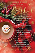 Auntie & Uncle Christmas Card Hot Chocolate Sentiment Words Design Lovely Verse