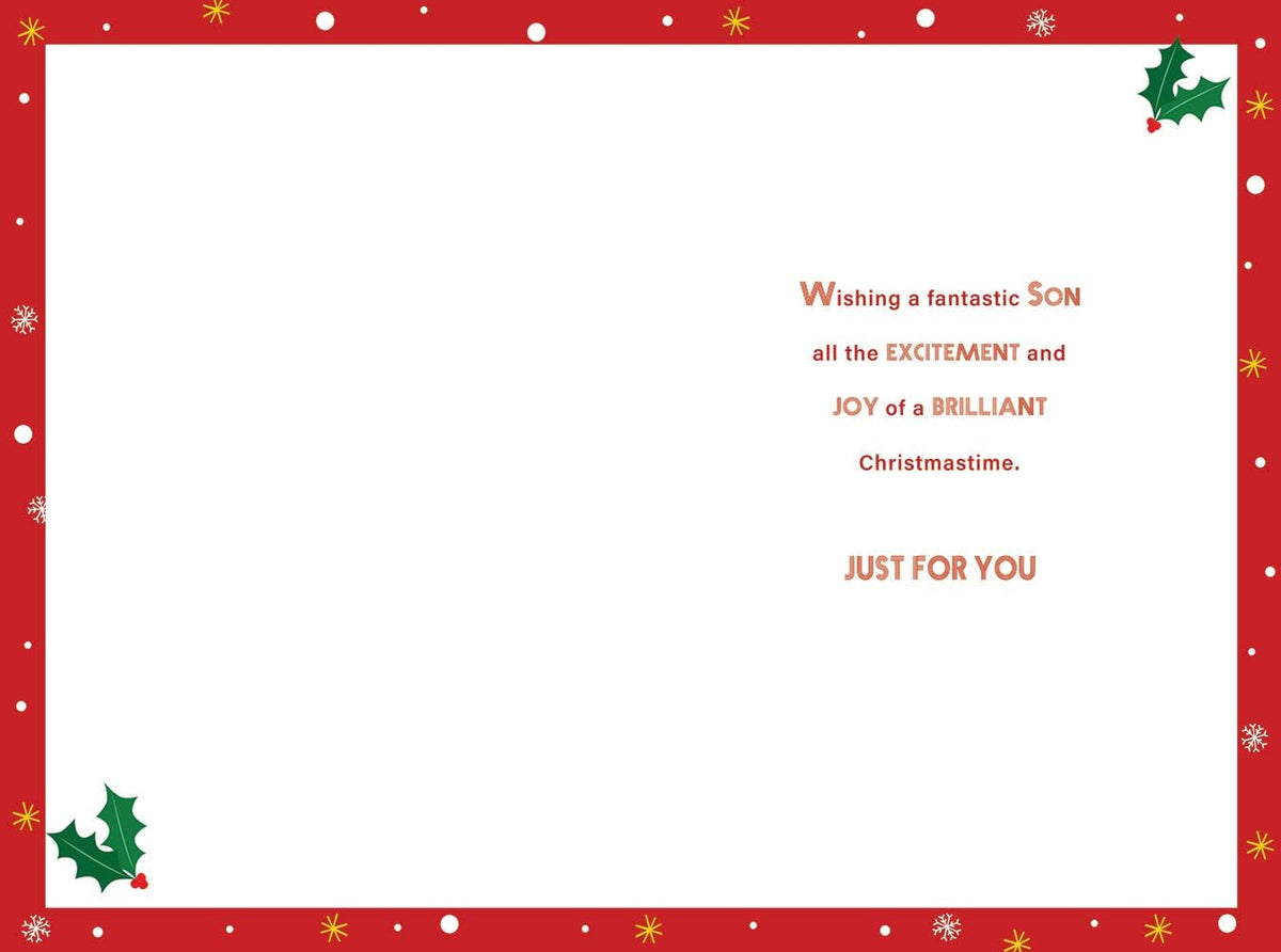 Son Christmas Card Have A Super Awesome Christmas Word Design Lovely Verse