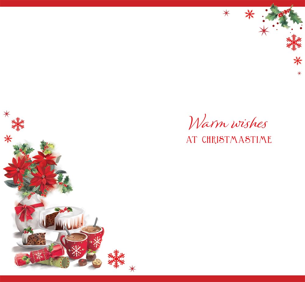 Open Christmas Card Have A Holly Jolly Christmas 9" x 5"