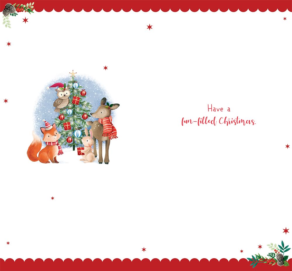 Daughter Christmas Card Hope All Your Festive Wishes Come True 9" x 5"