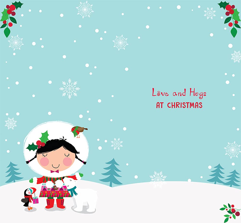 Sister Christmas Card Wishing You A Cozy Christmas Girl Polar Bear Design