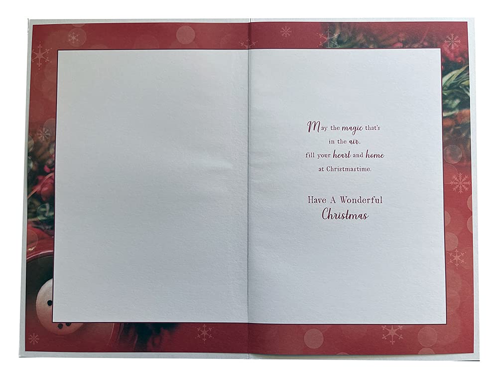 Auntie & Uncle Christmas Card Hot Chocolate Sentiment Words Design Lovely Verse