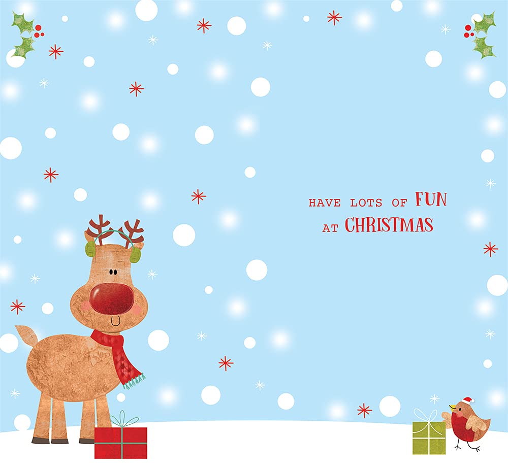 Daddy Christmas Card Rudolf Robin Bright Design