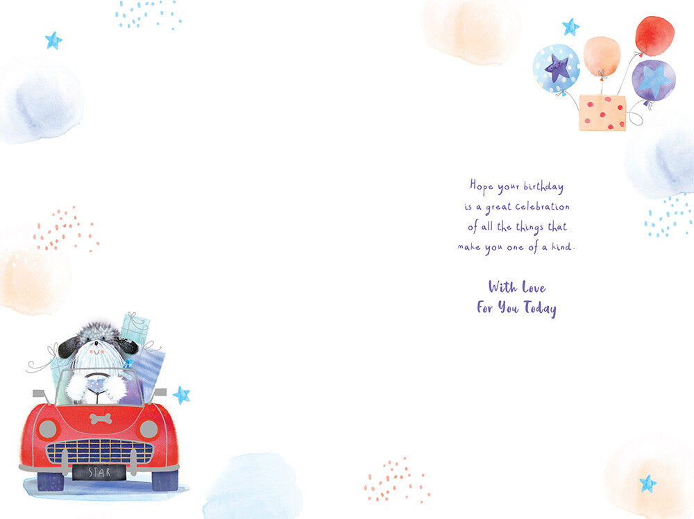 Son Birthday Card Hope Your Birthday Is One Big Adventure Cute Dog