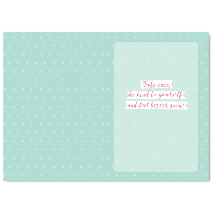 Get Well Soon Card Bright Modern Apple Design Greeting