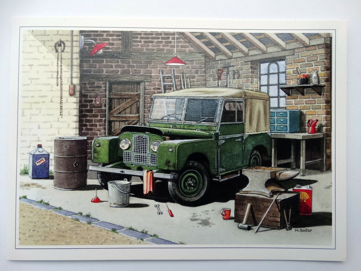 My Land Rover Is In Need Of A Little T.L.C. Open Blank Birthday Christmas Card