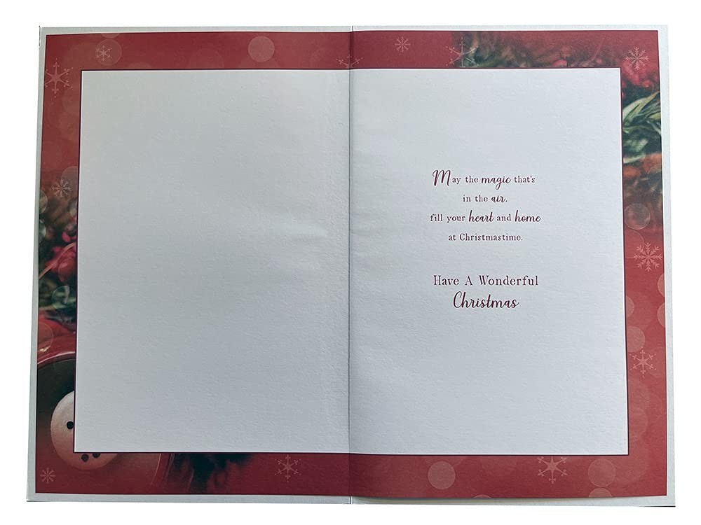 Auntie & Uncle Christmas Card Hot Chocolate Sentiment Words Design Lovely Verse
