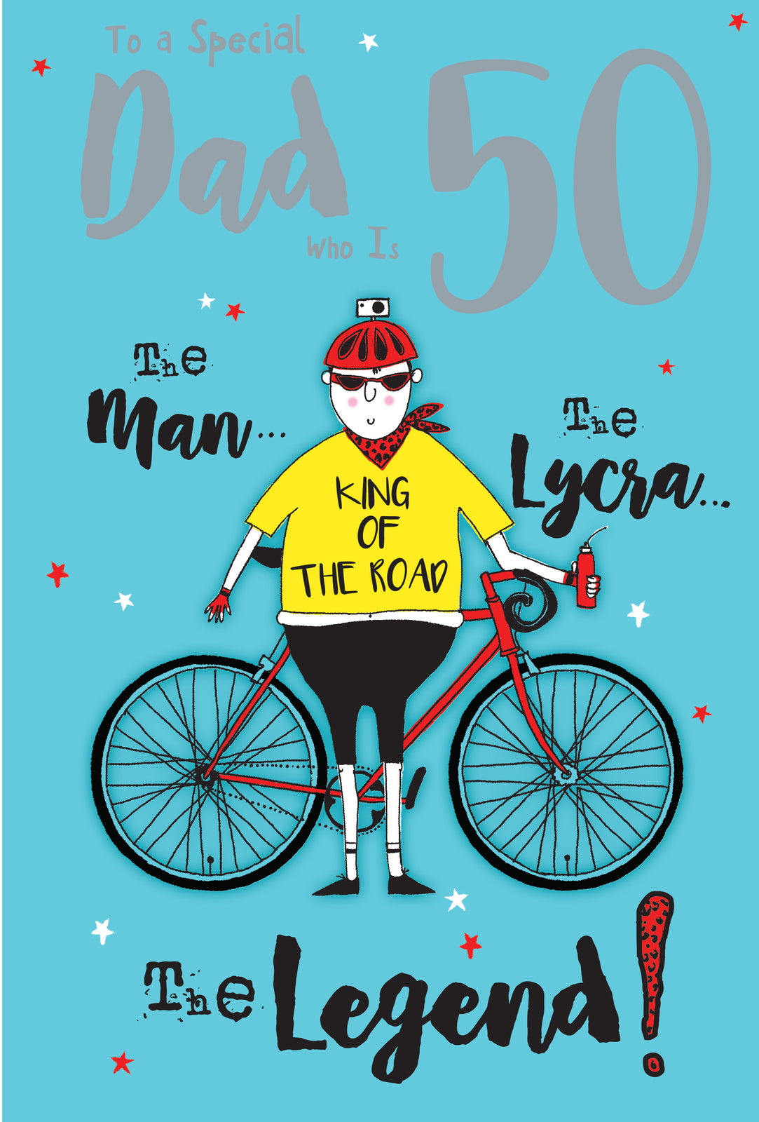 Dad 50th Birthday Card 50 Today Cycling Legend Happy Lovely Verse