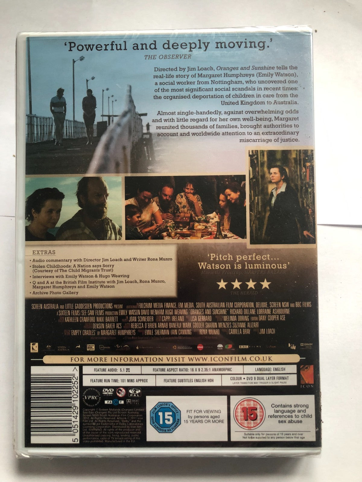 Oranges and Sunshine (2011) Hugo Weaving Loach NEW DVD Region 2 New & Sealed