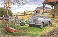 Land Rover Open Card You Two Are Looking Sheepish Dogs Barn  Blank Birthday