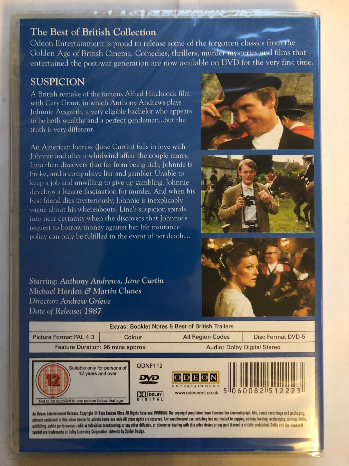 Suspicion (2008) Anthony Andrews Grieve DVD Region 2 New & Sealed