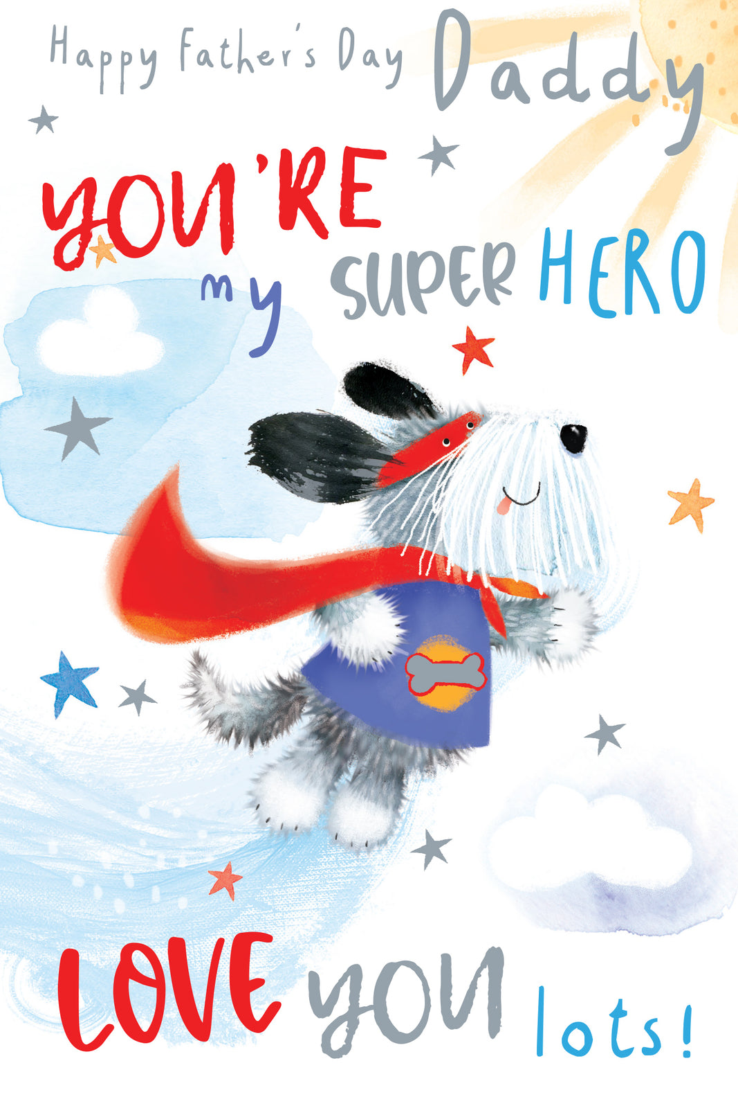 Fathers Day Card Daddy You're My Super Hero Lovely Verse
