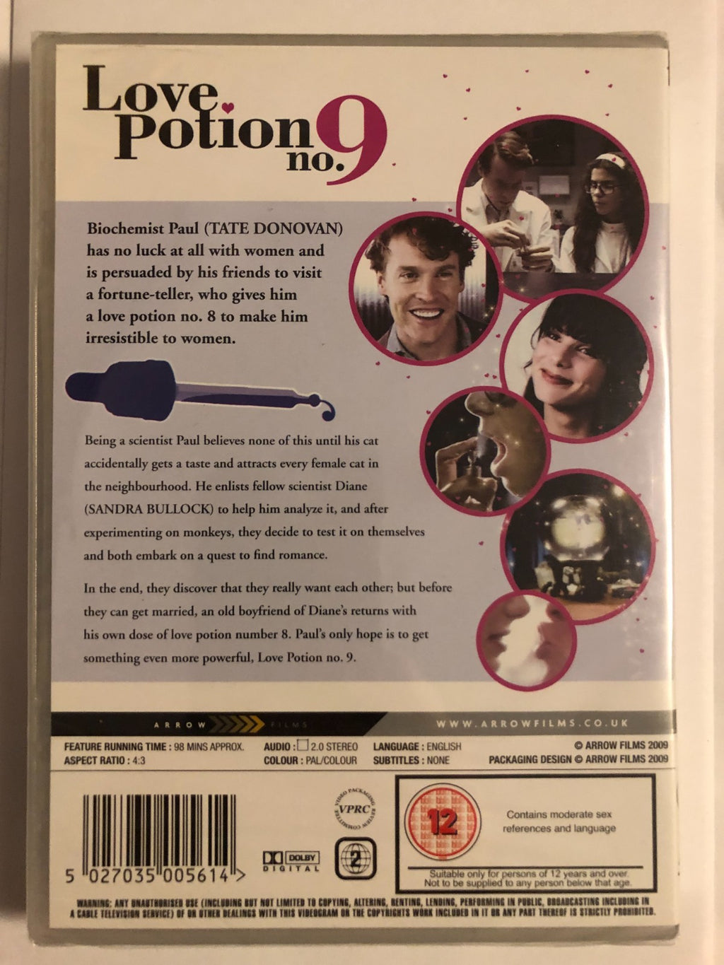 Love Potion No. 9 - Tate Donovan, Sandra Bullock (Arrow Films DVD 2009) SEALED