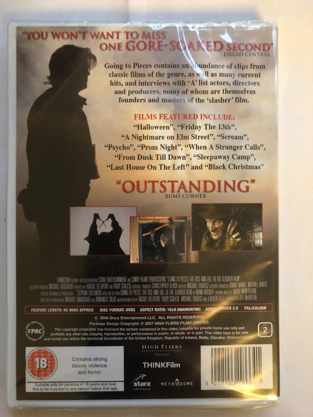 Going To Pieces: The Rise And Fall of The Slasher Film DVD New  & Sealed