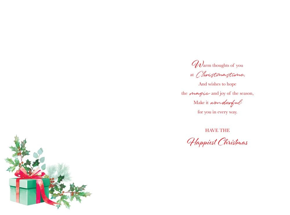 Christmas Card Daughter & Son In Law Large Gold Star Gifts 15x23cm