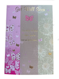 Get Well Soon Card Butterfly Flowers