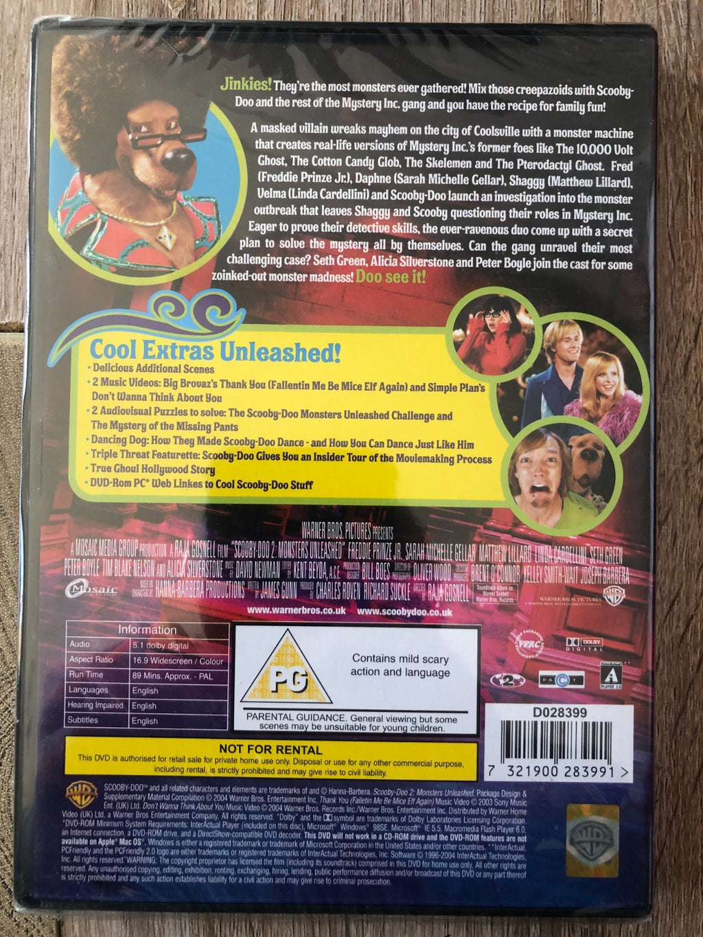 New & Sealed Scooby-Doo Monsters Unleashed DVD Region 2 PAL