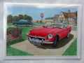 MGB 1962 - 80 Car Drive Design Open Blank Christmas Birthday Card
