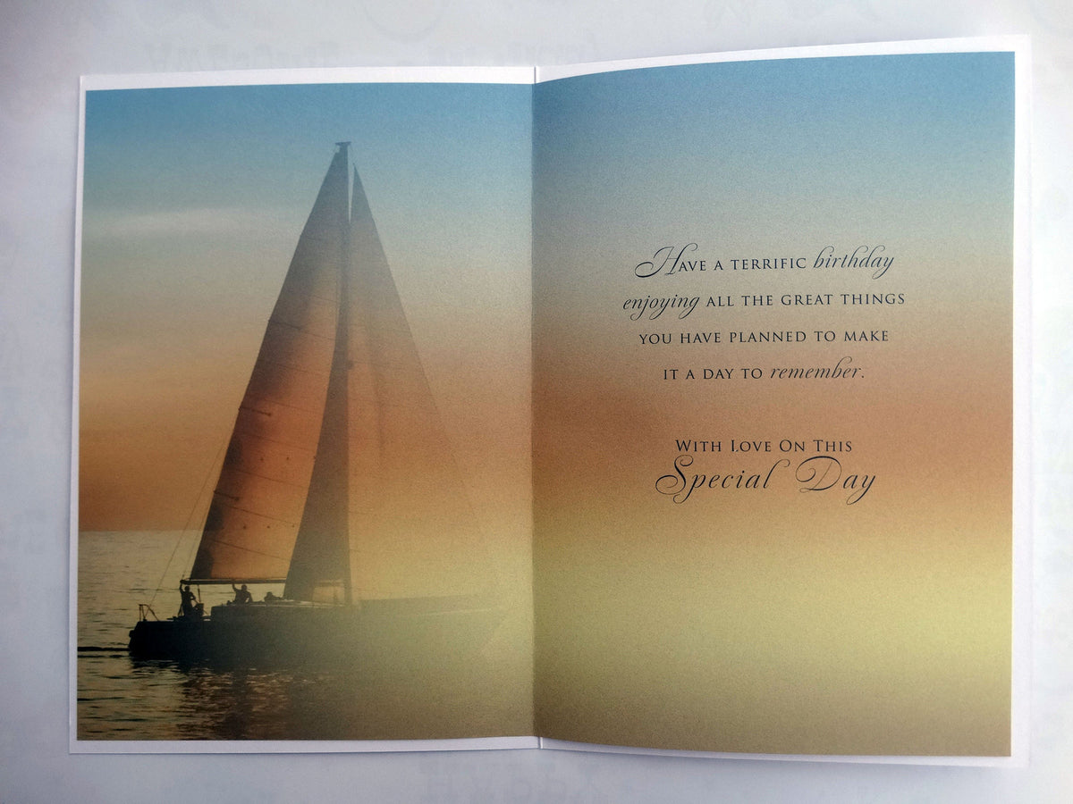 Son 50th Birthday Card With Love Yacht Design Happy Birthday