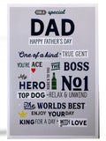 Dad Father's Day Card One Of A Kind True Gent Boss Ace NO1 Design Luxury