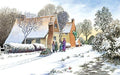 Can We Have A Bigger Tree Countryside Scene Open Happy Christmas Card