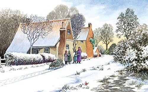 Can We Have A Bigger Tree Countryside Scene Open Happy Christmas Card