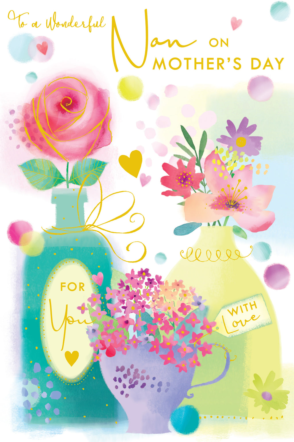 To A Wonderful Nan On Happy Mother's Day Card Lovely Verse