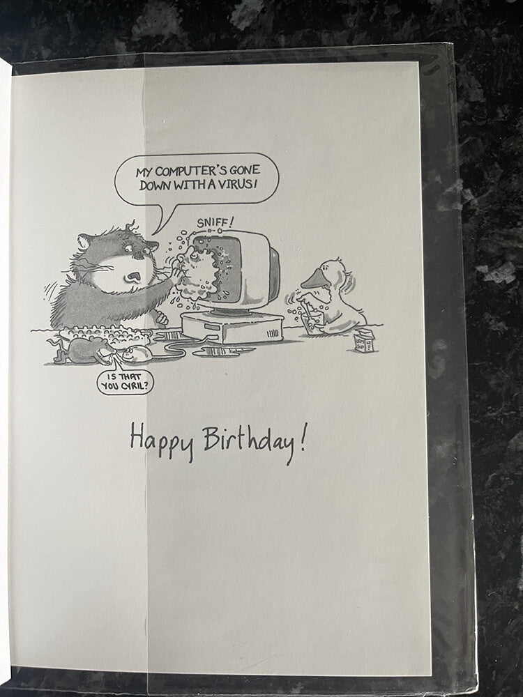 Open Funny Birthday Card I Was Going To Send You A Email For Your..