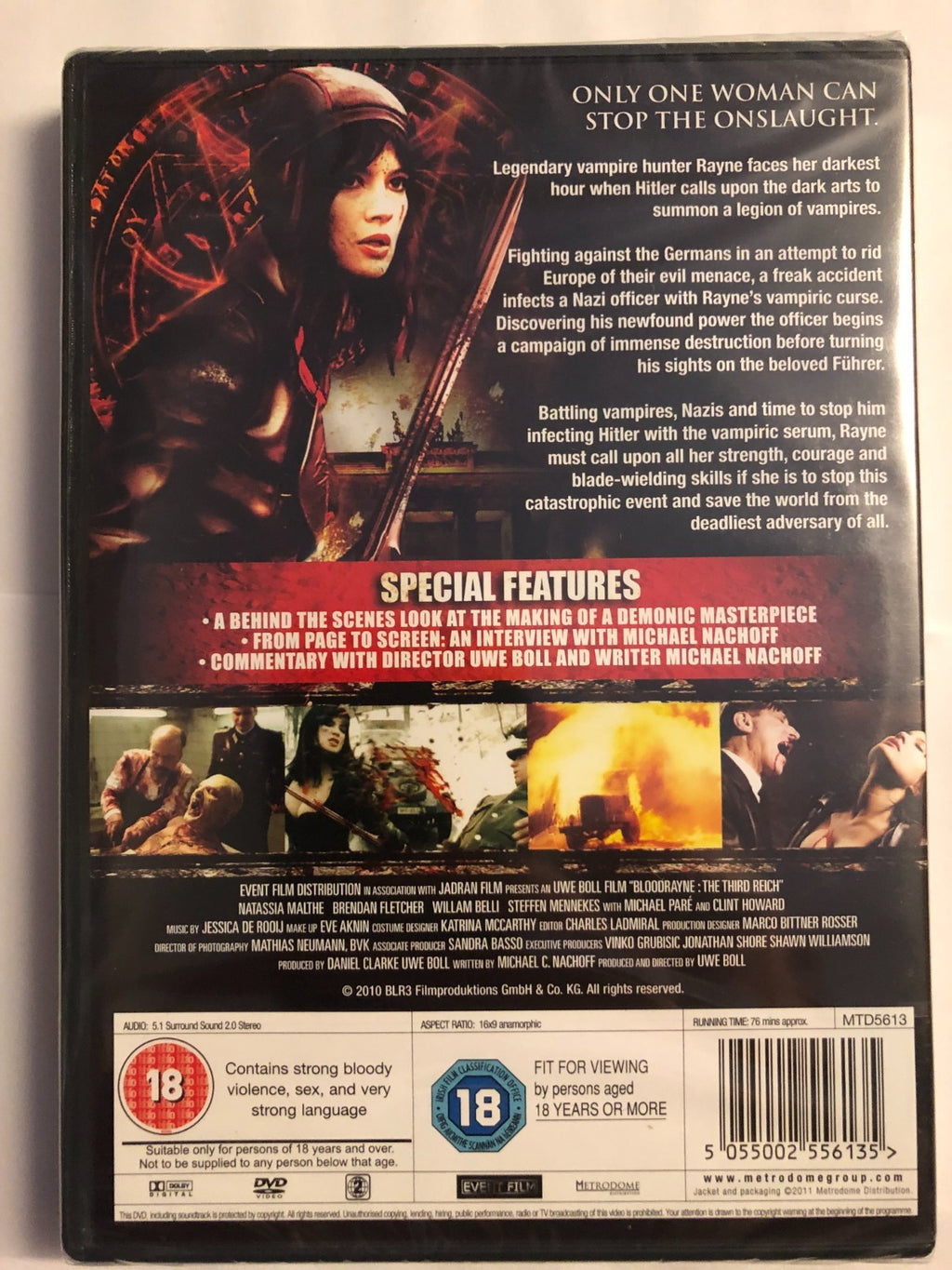 BloodRayne 3 (18) 2010 DVD Brand New UK Release Genuine Fast Region 2 PAL New