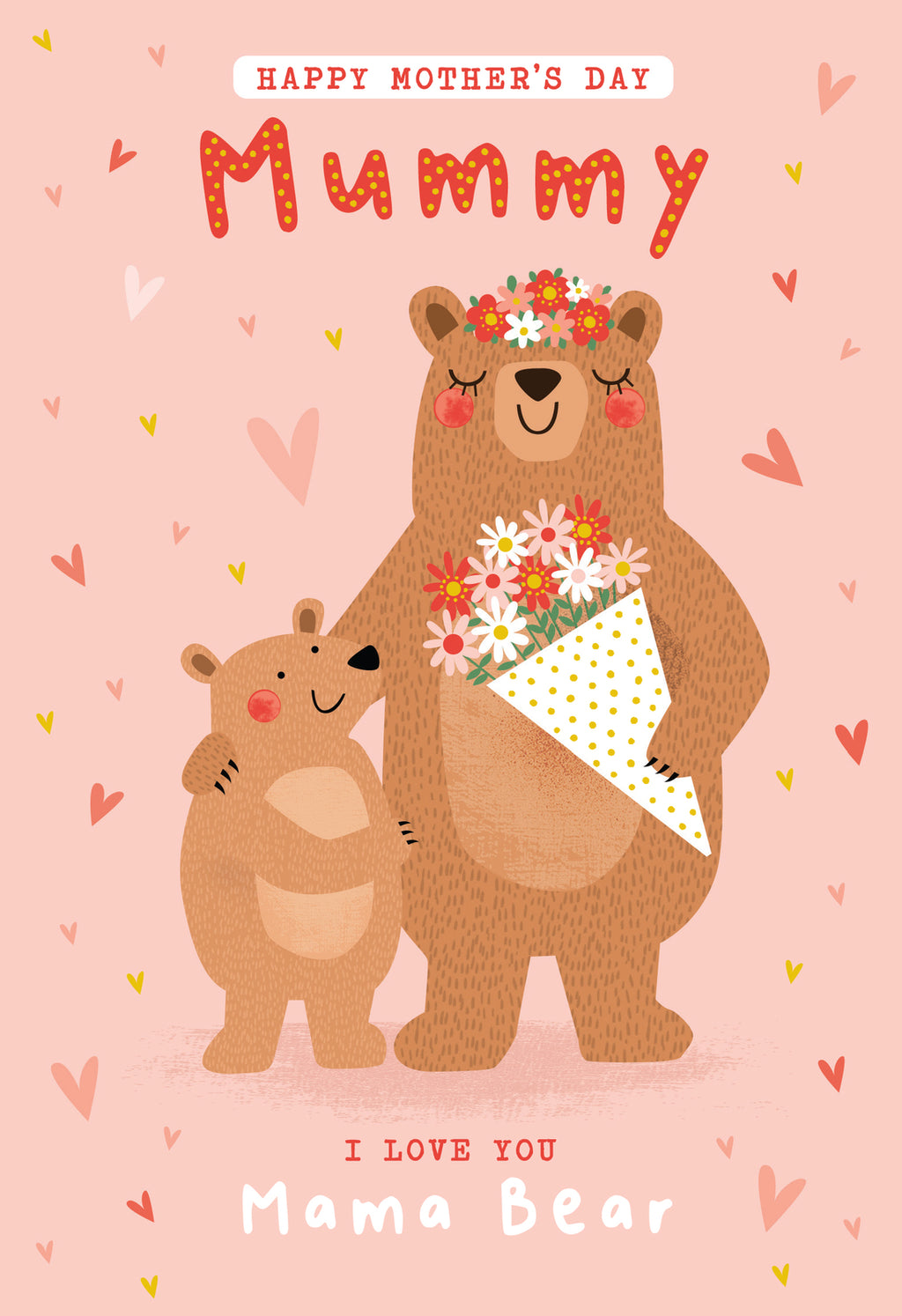 Mummy I Love You Mama Bear Happy Mother's Day Card Lovely Verse