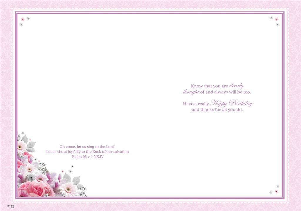Friend Happy Birthday Card Chair & Tea Design Lovely Verse