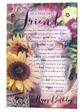 Friend Happy Birthday Card  Cherished Friend Floral Design, Quality Board,
